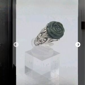 Connemara Marble Rose 925 Sterling Silver Imported Unisex Ring